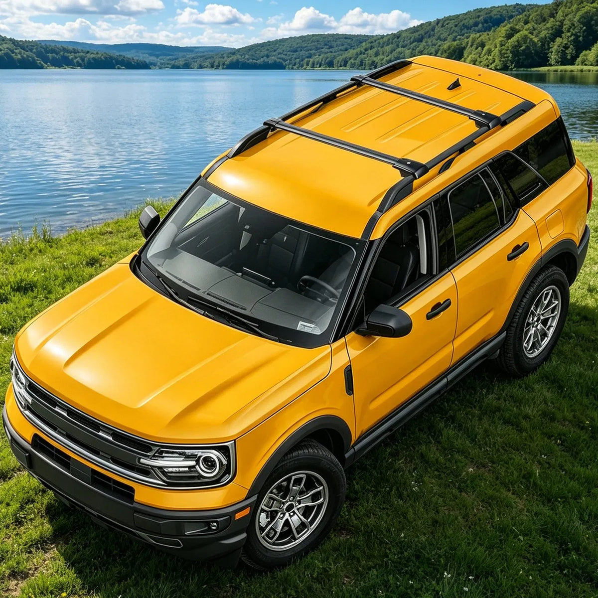 Roof Rack Cross Bars Fit for Ford Bronco Sport 2021-2026 On-Road Off-Road Aluminum Lockable Car Roof Crossbar Set for Factory Raised Side Rails 396LBS Capacity for Luggage Kayak Bike — product image 14