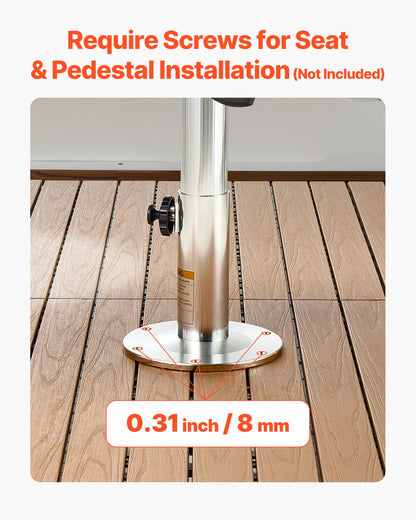 Boat Seat Pedestal, Adjustable Height From 12.76 To 18.7 Inches, Aluminum Alloy Boat Chair Base With Locking Design, Waterproof & Rust-resistant, Ideal For Fishing And Boating Enthusiasts — product image 5