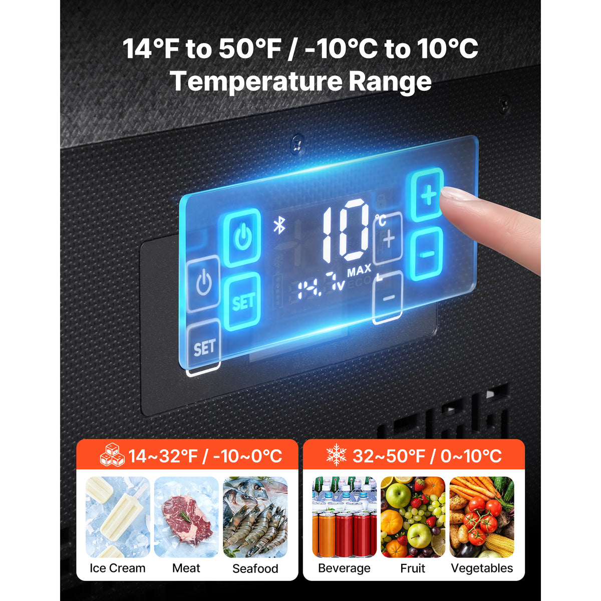12 Volt Refrigerator, 21.1 QT/ 20L Car Fridge, Portable Ultra-Light EPP Freezer, APP Control Electric Compressor, 12V/24V DC, 14℉ To 50℉, For Truck Van RV SUV Boat Travel Camping — product image 3