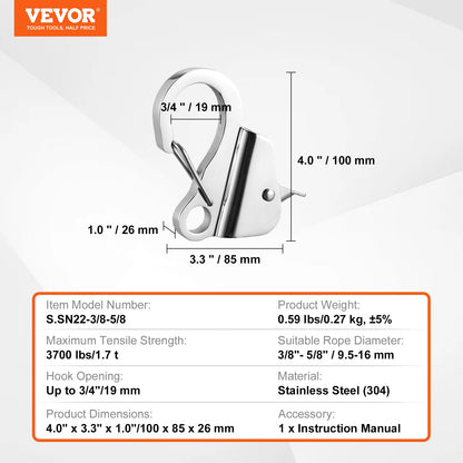 Boat Anchor Hook, 304 Stainless Steel Slide Anchor, Knotless Anchor System With Quick Release, Boat Anchor Hook Clips For — product image 16
