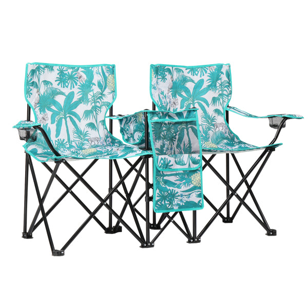 Pineapple Pattern Fishing Chair Iron Bracket Oxford Cloth 85kg With Sun Umbrella — product image 29