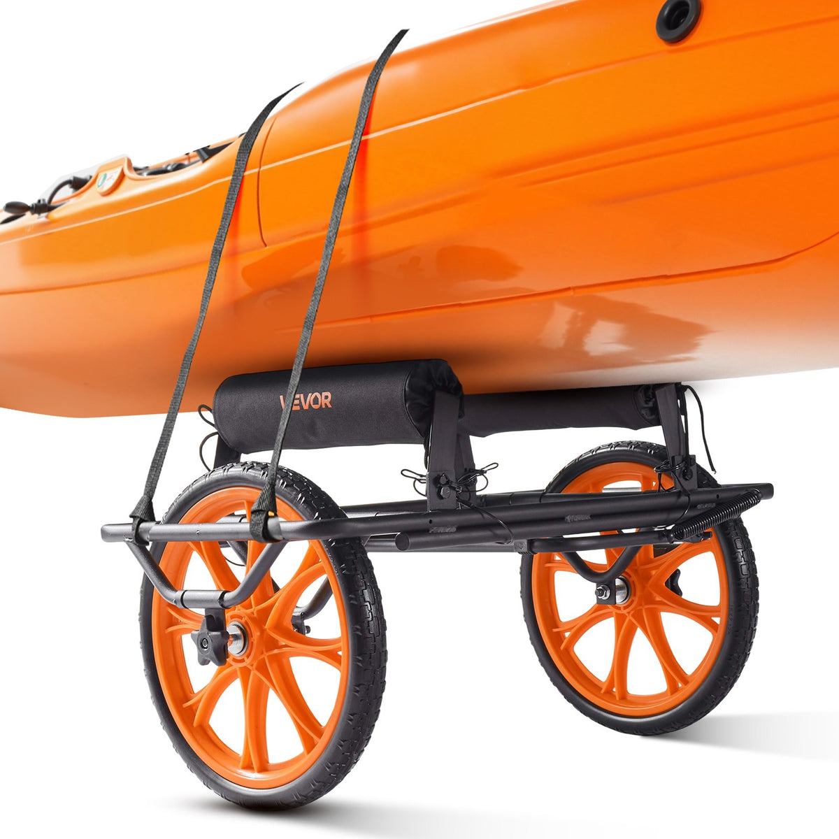 Kayak Cart, 330 Lbs Load Capacity, Canoe Cart Dolly With 15-inch Solid Rubber Tires & Kickstand, Assembles & Disassembles Within Seconds, Paddle Board Trolley For Kayaks, Canoes, Paddleboards — product image 6