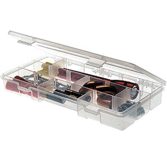Plano Stowaway Utility Box With Adjustable Dividers Clear Small Parts And Tackle Organizer 9 Inch — product image 1