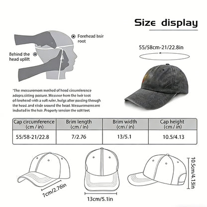 Boat Hair Don't Care Embroidered Baseball Cap, Vintage Washed Distressed Cotton Hat With Ship Wheel Embroidery For Women Boating Fishing Beach — product image 10