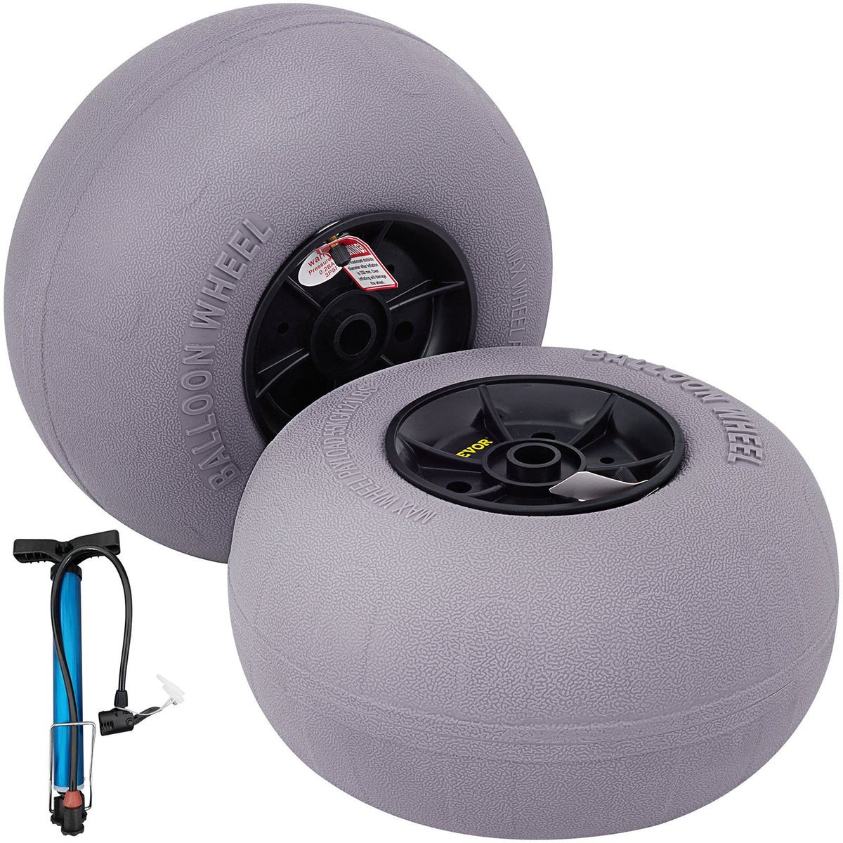 Beach Balloon Wheels, 13 Inch Replacement Sand Tires, TPU Cart Tires For Kayak Dolly, Canoe Cart And Buggy With Free Air Pump, 2-Pack — product image 1