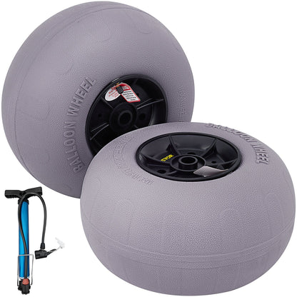 Beach Balloon Wheels, 13 Inch Replacement Sand Tires, TPU Cart Tires For Kayak Dolly, Canoe Cart And Buggy With Free Air Pump, 2-Pack — product image 1