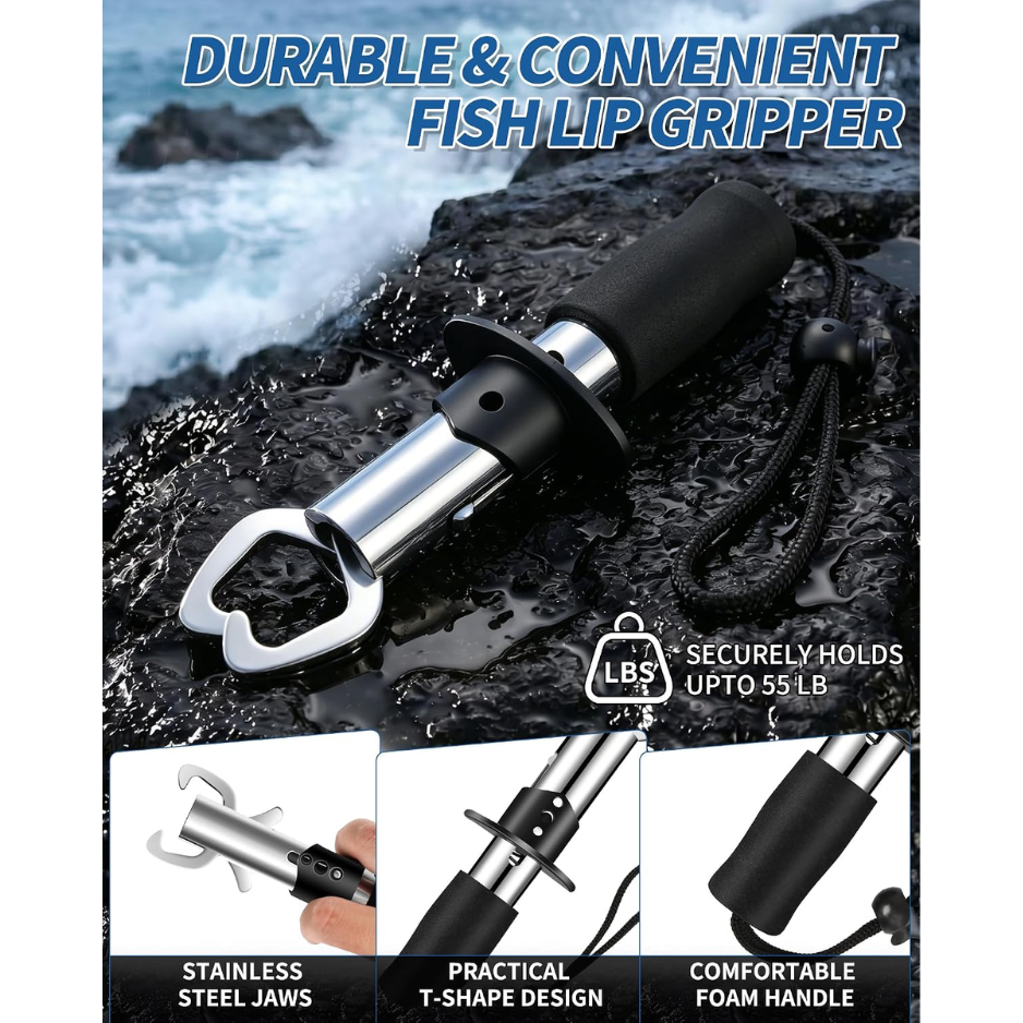 Fishing Tool Kit With Pliers, Hook Remover, Fish Gripper & Scale — product image 5
