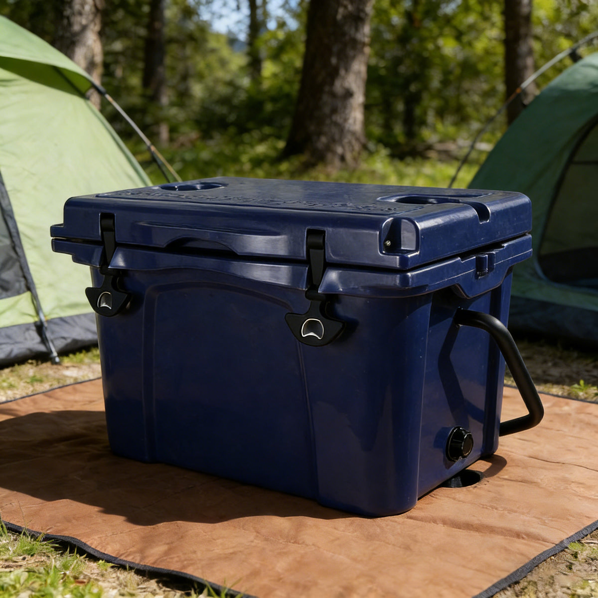 25QT Portable Cooler, Insulated Hard Cooler With Bottle Opener, Cup Holder, Forming Ruler, Travel, Beach, Camping, Fishing — product image 3