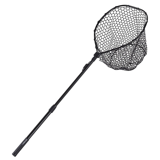 Fishing Net, Foldable Landing Nets With Telescopic Handle, Portable Lightweight And Stronger 6063 Aluminum Fish Gear, Soft Silicone Fish-Friendly Mesh, For Kayak, Boat, Bank, Pond, Gifts For Men — product image 1