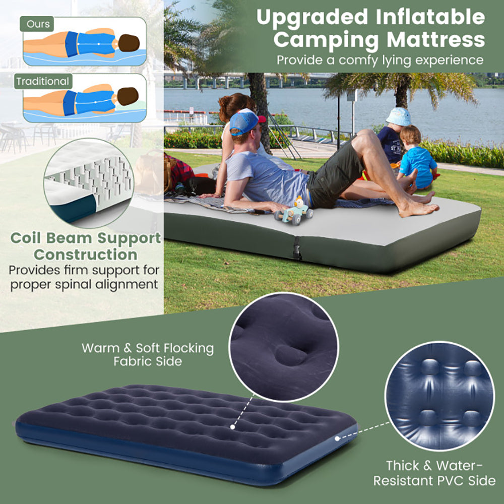Foldable Outdoor Camping Tent Cot With Air Mattress And Sleeping Bag For Camping, Hiking, Fishing And Other Outdoor Activities — product image 4