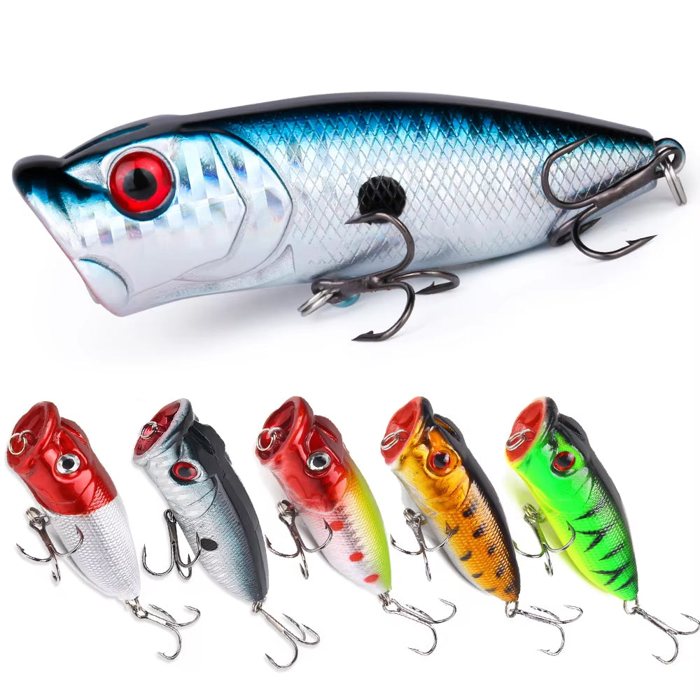 22pcs 1set Hard Lure Bait Soft Frog Popper Minnow Pencil VIB Luminous Lure Kit Durable Hooks Realistic Action Ideal — product image 10