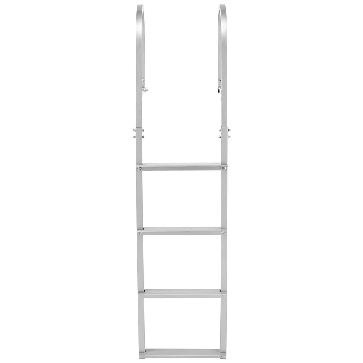 Removable Dock Ladder, 4 Steps, Aluminum Alloy Pontoon Boat Swim Ladder, With Non-Slip Wide Steps, 500 Lbs Weight Capacity, Quick Release Design, For Lake Swimming, Pool, Boat, Marine Boarding — product image 1