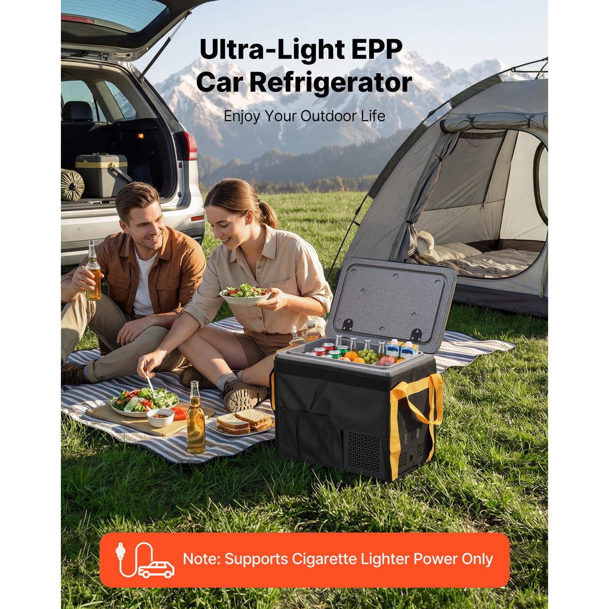 12 Volt Refrigerator, 21.1 QT/ 20L Car Fridge, Portable Ultra-Light EPP Freezer, APP Control Electric Compressor, 12V/24V DC, 14℉ To 50℉, For Truck Van RV SUV Boat Travel Camping — product image 6