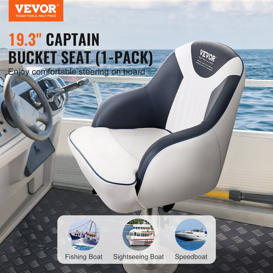 Captain Bucket Seat, Pontoon Boat Seat With Thickened Sponge Padding, Boat Captain Chair For Fishing Boat, Sightseeing Boat, Speedboat, Canoe, 1-Piece — product image 2