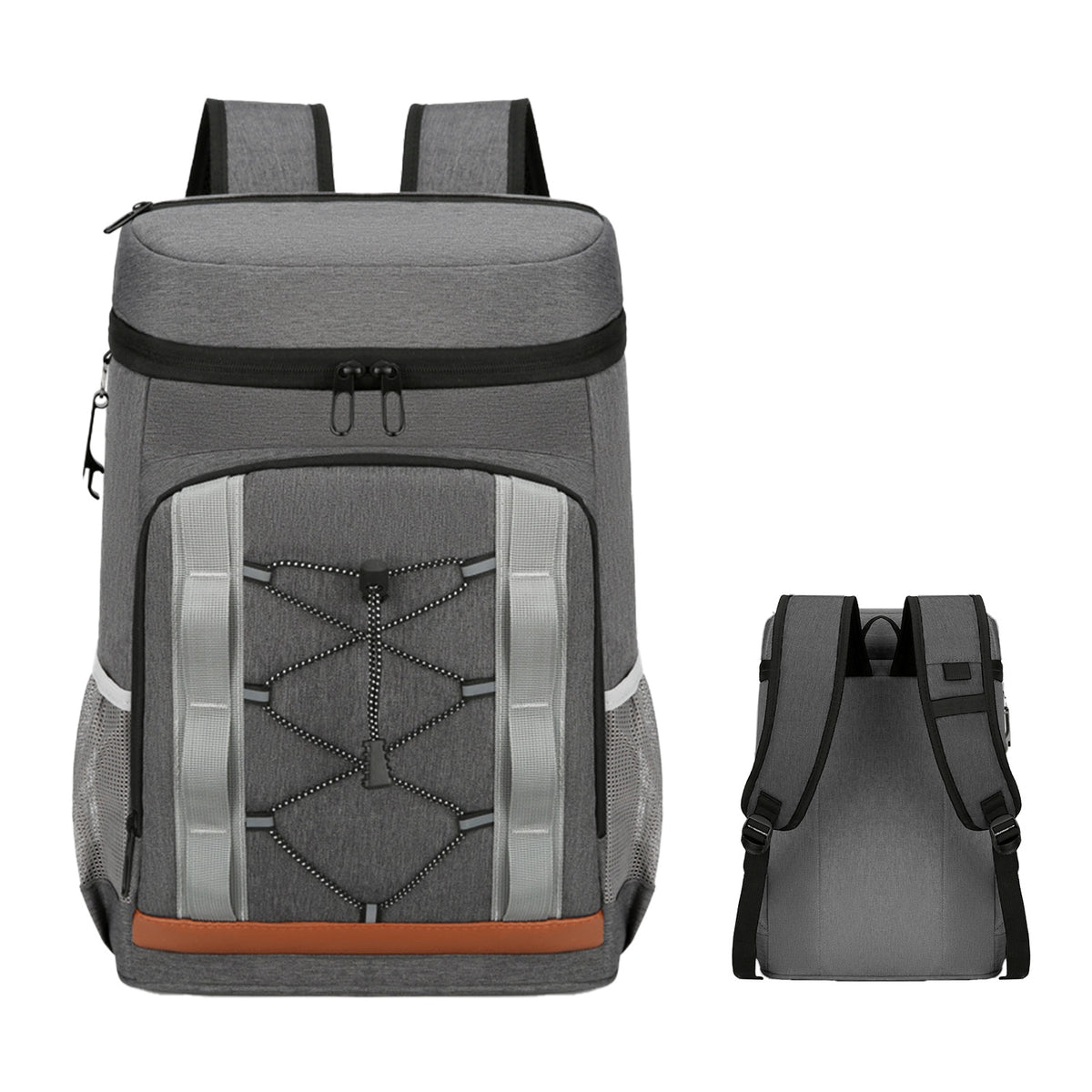 Grey-Black Options 1Pc Cooler Backpack 36 Can Leakproof Insulated Cooler Backpack With 25L 6.6Gal For Picnic Camping Beach Hiking Fishing Travel — product image 6