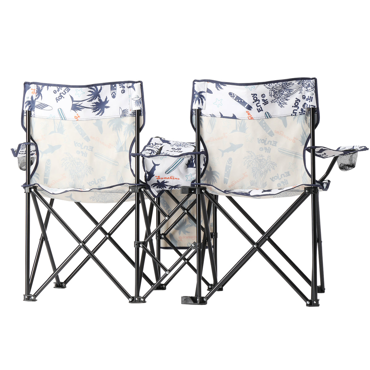 59x19.6x31in, Coconut Tree Pattern, Fishing Chair With Parasol, Camping Chairs — product image 14