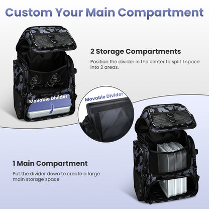 42L 11Gal Fishing Backpack Large Capacity Fishing Tackle Storage Bag With Rod Holders 16 Pocket Water-Resistant With Divider Adjustable Padded Straps For Fishing Gear Outdoor Camping Hiking — product image 8