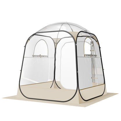Pop Up Sports Tent, 63x63 In Clear Bubble Tent For 2-4 Persons, Waterproof Outdoor Pod With Floor Mat & Top Cover, Garden Igloo Dome Tents Camping Shelter For Events Fishing Cheering — product image 1