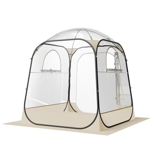 Pop Up Sports Tent, 63x63 In Clear Bubble Tent For 2-4 Persons, Waterproof Outdoor Pod With Floor Mat & Top Cover, Garden Igloo Dome Tents Camping Shelter For Events Fishing Cheering — product image 1