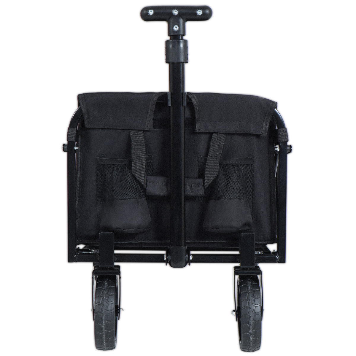 Expandable Dual- Layer Utility Wagon With Extra Space - 225lbs Grocery Cart For Camping Shopping Sports Gardening Fishing Black — product image 4
