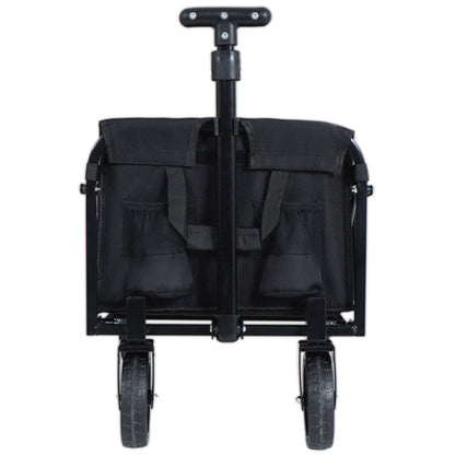 Expandable Dual- Layer Utility Wagon With Extra Space - 225lbs Grocery Cart For Camping Shopping Sports Gardening Fishing Black — product image 4