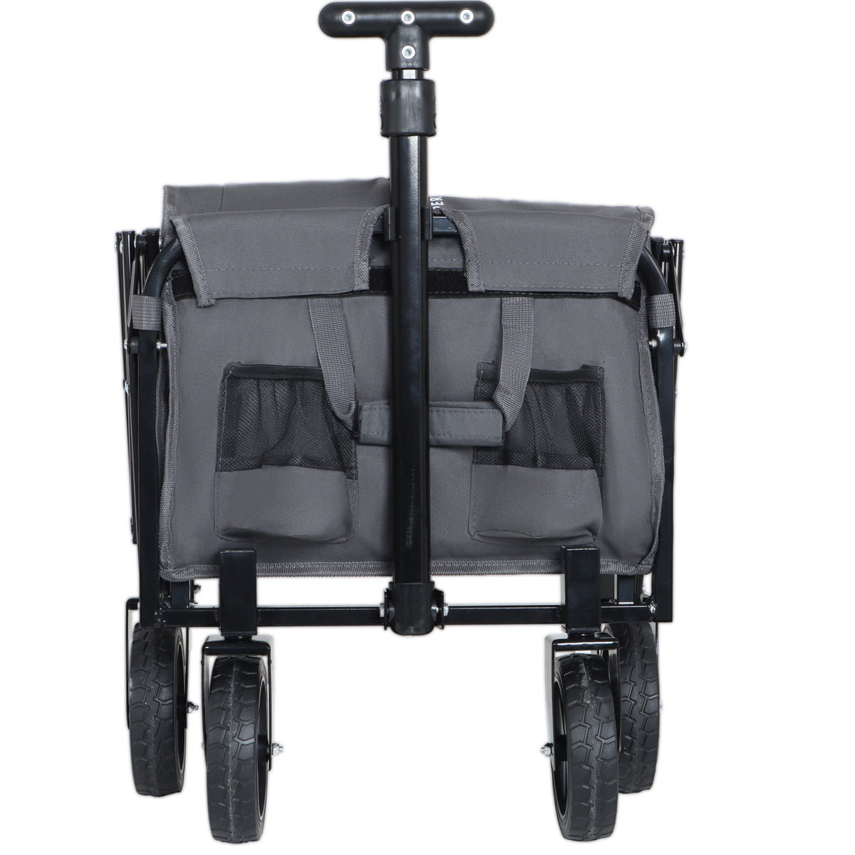 Expandable Dual- Layer Utility Wagon With Extra Space - 225lbs Grocery Cart For Camping Shopping Sports Gardening Fishing Gray — product image 15