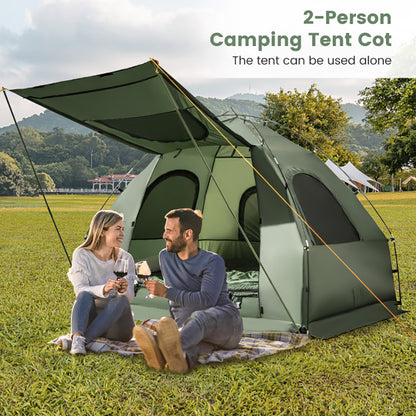 Foldable Outdoor Camping Tent Cot With Air Mattress And Sleeping Bag For Camping, Hiking, Fishing And Other Outdoor Activities — product image 9