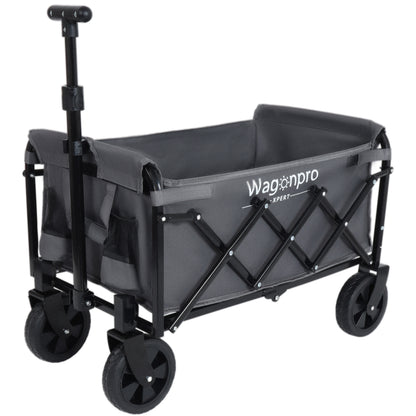 Expandable Dual- Layer Utility Wagon With Extra Space - 225lbs Grocery Cart For Camping Shopping Sports Gardening Fishing Gray — product image 8