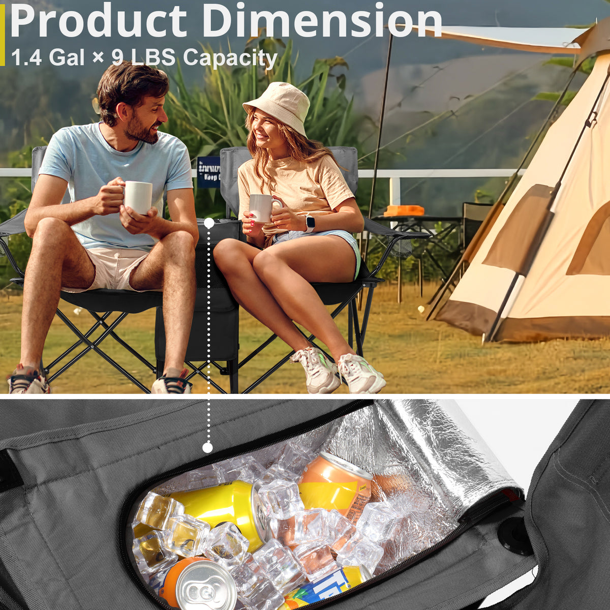 Black Fishing Chair Iron Bracket Oxford Cloth 85kg With Sunshade — product image 9