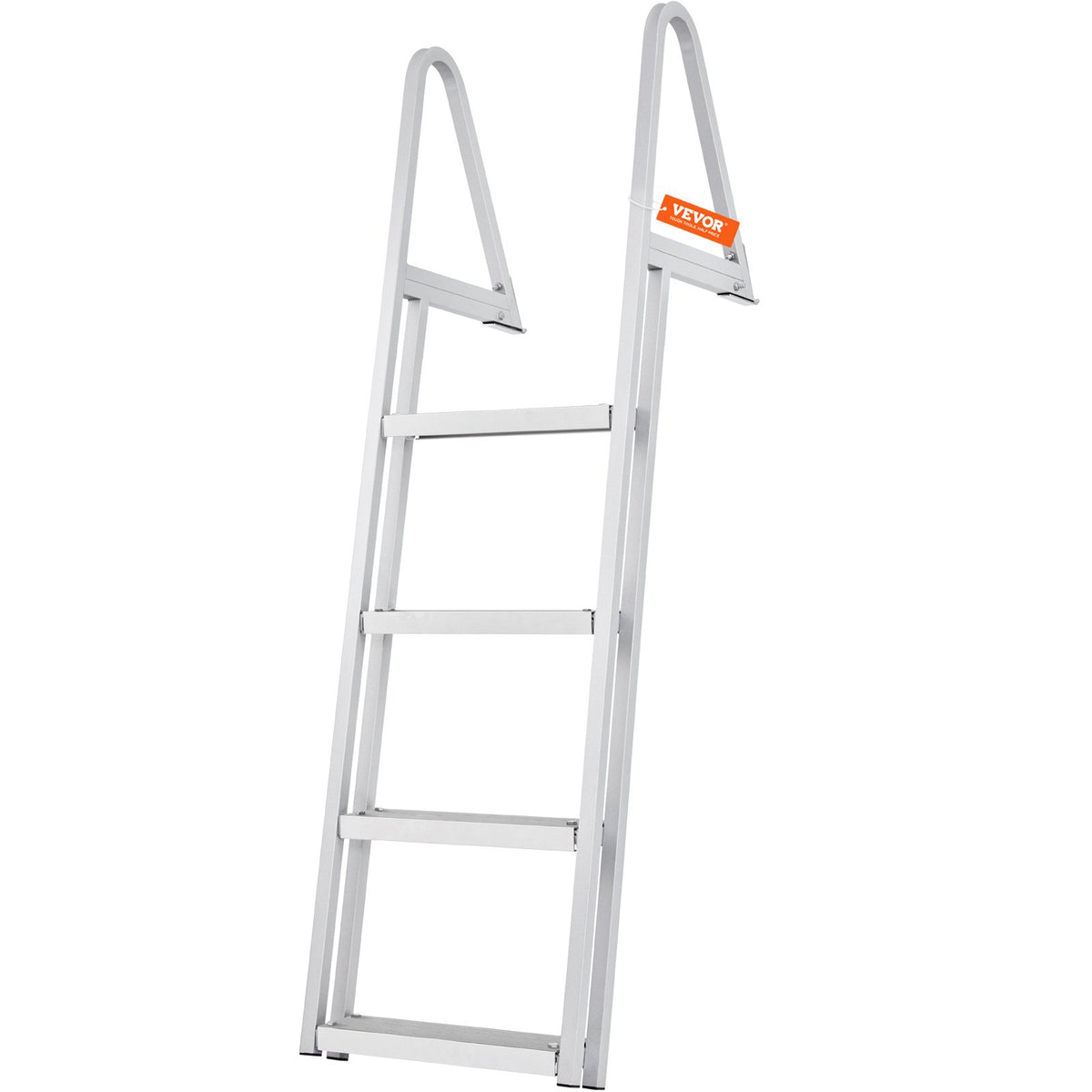 VEVOR Dock Ladder, Removable 4 Steps, 350 Lbs Load Capacity, Aluminum Alloy Pontoon Boat Ladder With Wide Step & Nonslip Rubber Mat, Easy To Install For Ship Lake Pool Marine Boarding — product image 5