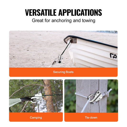 Boat Anchor Hook, 304 Stainless Steel Slide Anchor, Knotless Anchor System With Quick Release, Boat Anchor Hook Clips For — product image 2