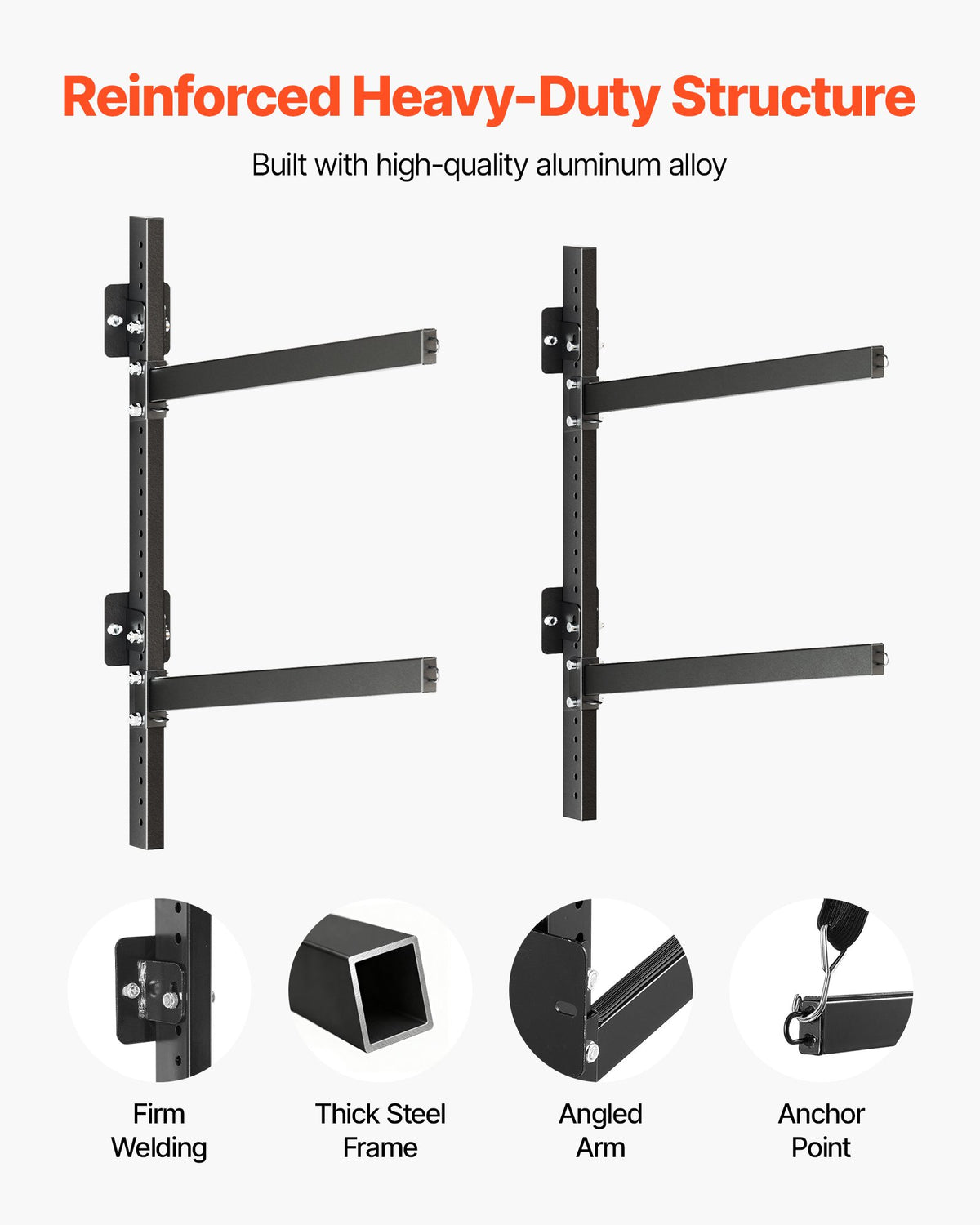 Kayak Storage Rack For 2 Kayaks, Holds 200 Lbs, Heavy Duty Adjustable Wall Mount Stand For Indoor Outdoor Garage Shed Dock, Storage Holder For Canoe, Small Boat, SUP, Surfboard & Paddleboard — product image 4