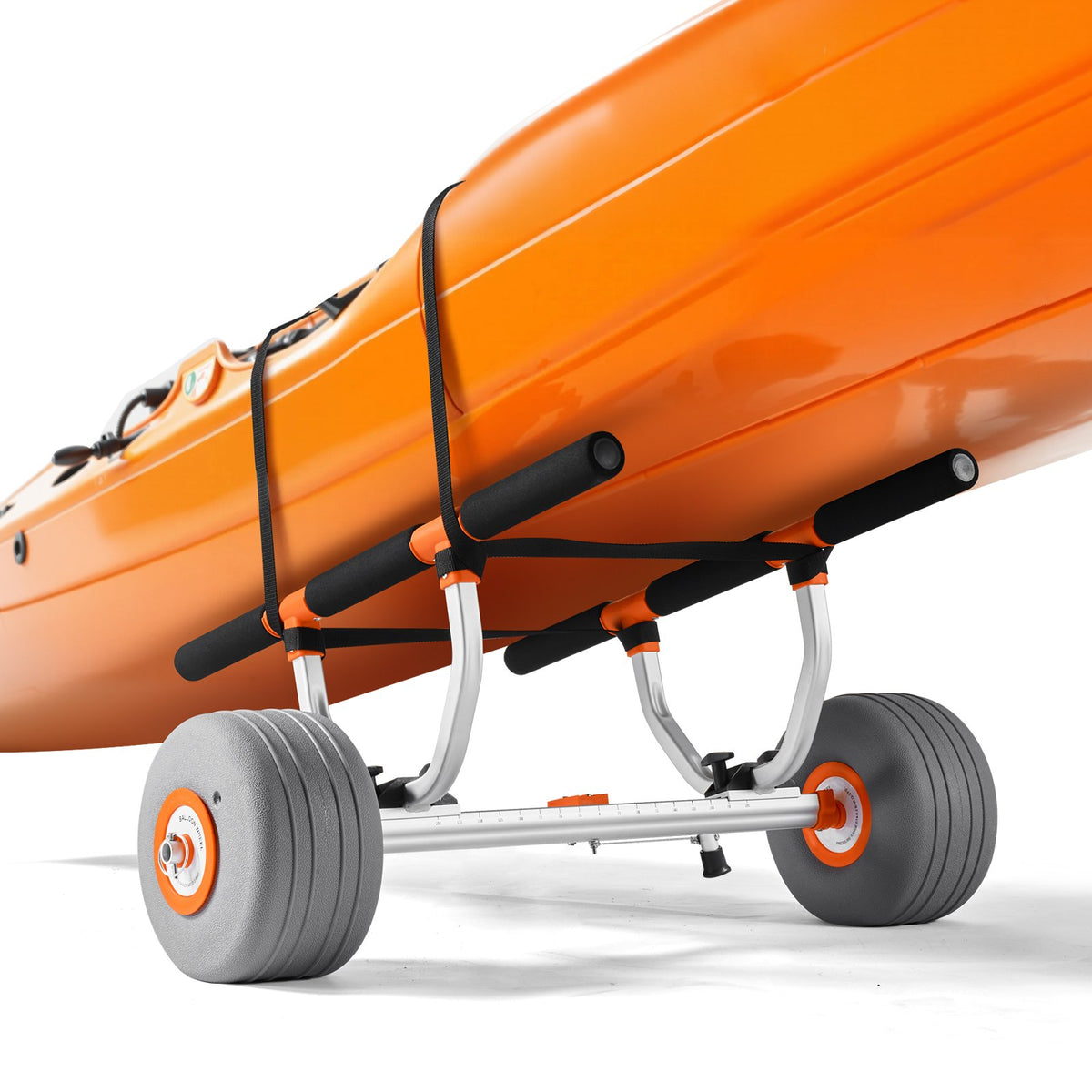 Kayak Cart, 350 Lbs Load Capacity, Kayak Trolley With 12-inch Inflatable PU Tires & 2 Straps, Assembles & Disassembles Within Seconds, Paddle Board Trolley For Carrying Kayaks And Canoes — product image 6