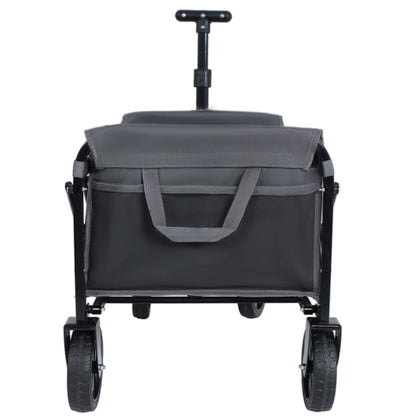 Expandable Dual- Layer Utility Wagon With Extra Space - 225lbs Grocery Cart For Camping Shopping Sports Gardening Fishing Gray — product image 7