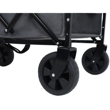 Expandable Dual- Layer Utility Wagon With Extra Space - 225lbs Grocery Cart For Camping Shopping Sports Gardening Fishing Gray — product image 19