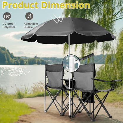 Black Fishing Chair Iron Bracket Oxford Cloth 85kg With Sunshade — product image 7