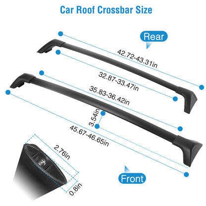 Car Roof Rack Cross Bars Aluminum Alloy Cargo Carrier Rooftop Crossbars Fit For RAV4 2019-2024 With Side Rails For Cargo Carrier Bag Kayak Bike Snowboard — product image 8