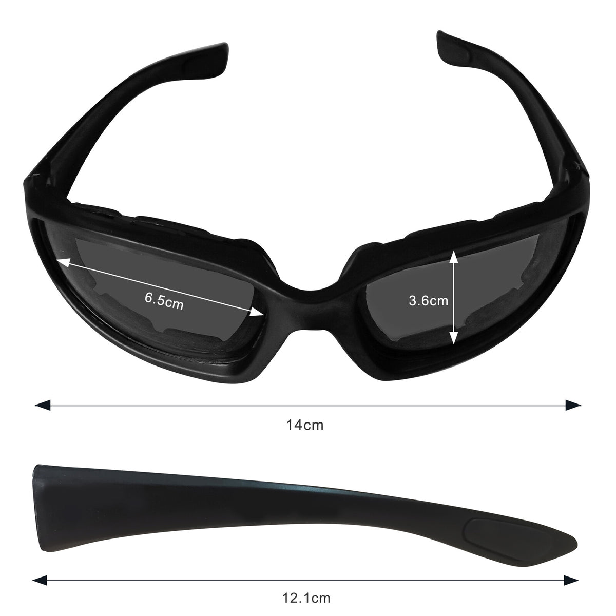 Cycling Sunglasses Chopper Outdoor Sports Glasses For Men Wrap Around UV400 Protection For Fishing Driving Glasses Windproof Gray Lens 3 Pack — product image 2