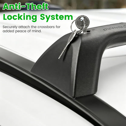 Roof Rack Cross Bars For Fit RAV4 2019-2025 Aluminum Roof Rails Cargo Crossbars For Flush Side Rails Heavy Duty Rooftop Carrier Anti-Theft Lock For Kayak Bike Luggage 260lbs Capacity — product image 2