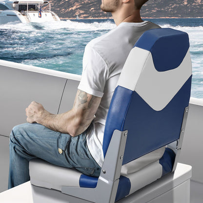 High Back Boat Seat, Folding Boat Chair With Thickened Sponge Padding And Hinge, Fold-Down Boat Captain Chairs For Fishing Boat, Sightseeing Boat, Speedboat, Canoe, 2-Pack — product image 10