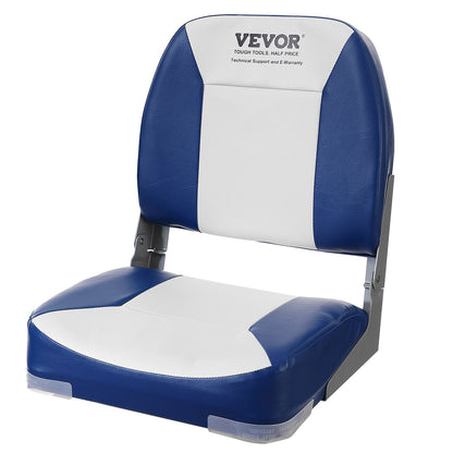 Boat Seat, 18.9" Low Back Boat Seat, Folding Boat Chair With Thickened Sponge Padding And Hinge, Fold-Down Boat Captain Chair For Fishing Boat, Sightseeing Boat, Speedboat, Canoe, 1-Piece — product image 1