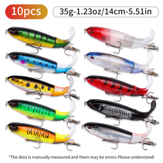 10pcs 1set 13g 10cm Premium Fishing Lure Kit Bass Trout Baits With Propeller Tail Durable Hooks Realistic Action For Freshwater — product image 1