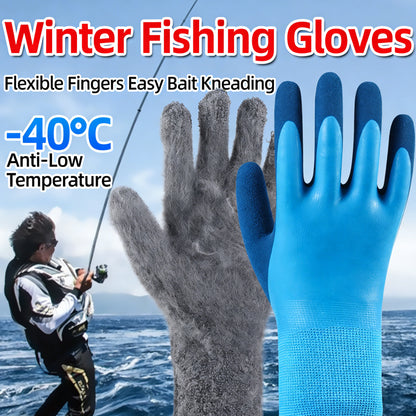 2pcs Winter Warm Gloves Skiing Cold Storage Waterproof Fishing Plush Wear Resistant Winter Thick Anti Freezing Gloves Ski — product image 9