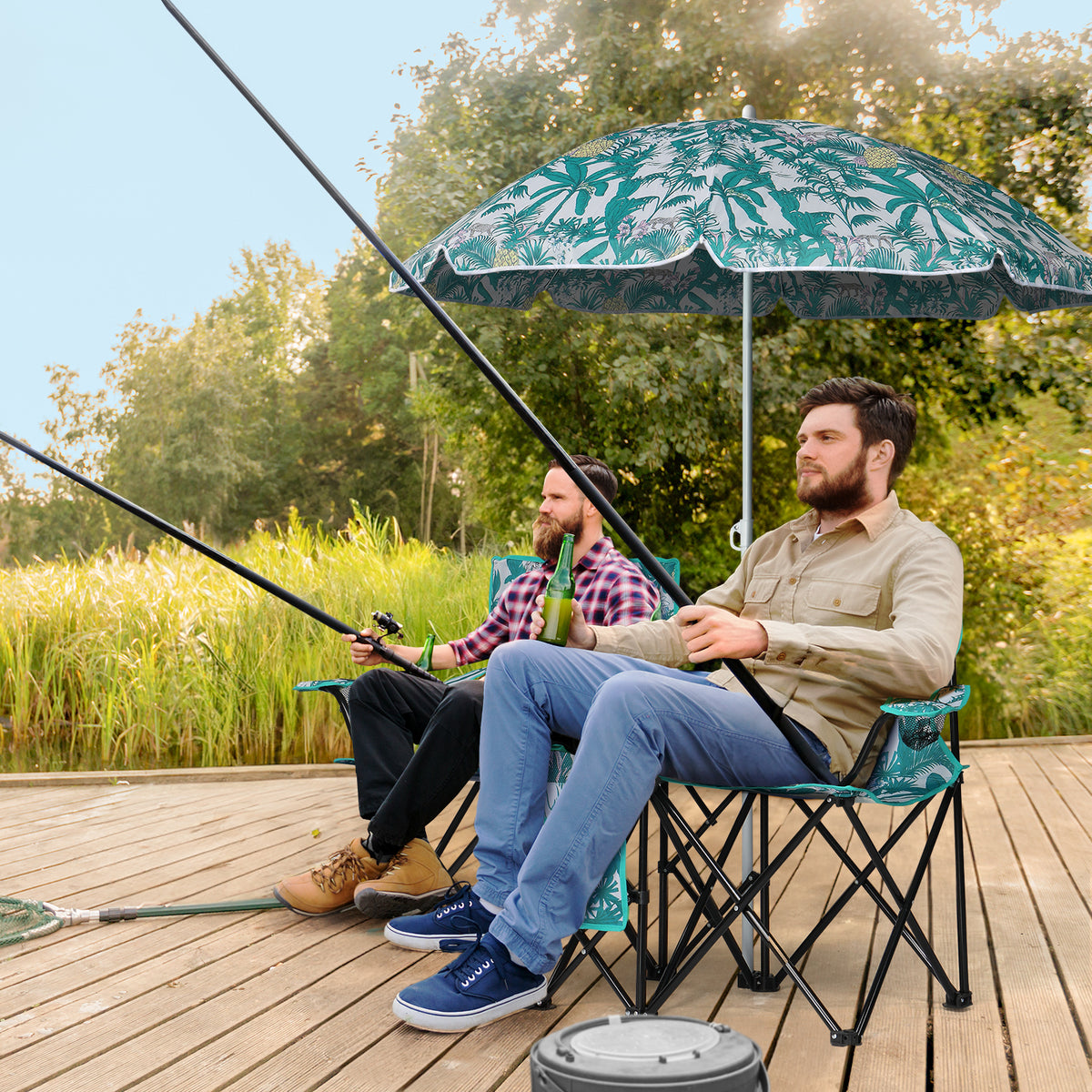 59x19.6x31in Pineapple Pattern Fishing Chair — product image 17