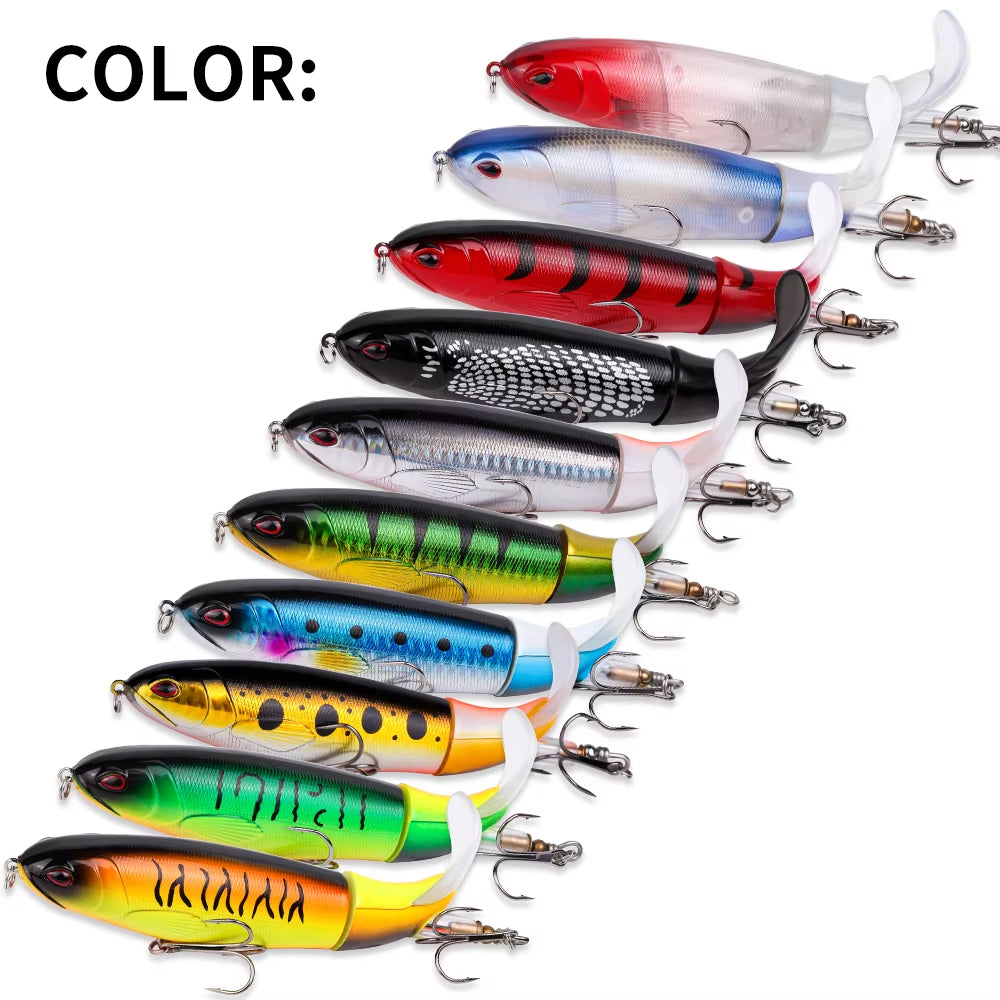 10pcs 1set 35g 14cm Topwater Fishing Lure Kit With Lifelike Swiveling Tail Vibrant Realistic Bait For Freshwater & Saltwater — product image 5