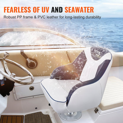 Captain Bucket Seat, Pontoon Boat Seat With Thickened Sponge Padding, Boat Captain Chair For Fishing Boat, Sightseeing Boat, Speedboat, Canoe, 1-Piece — product image 4