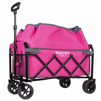 Upgraded 5x2 Wide Wheels- Expandable Dual- Layer Utility Wagon With Extra Space 220lbs Capacity Grocery Cart For Camping Shopping Sports Gardening Fishing — product image 11