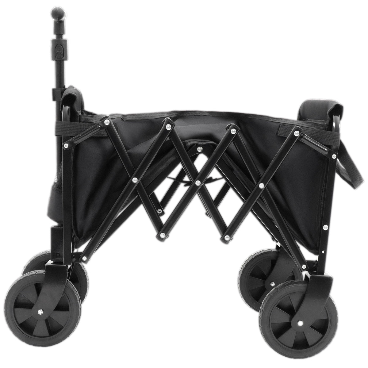 Expandable Dual- Layer Utility Wagon With Extra Space - 225lbs Grocery Cart For Camping Shopping Sports Gardening Fishing Black — product image 11