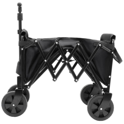 Expandable Dual- Layer Utility Wagon With Extra Space - 225lbs Grocery Cart For Camping Shopping Sports Gardening Fishing Black — product image 11