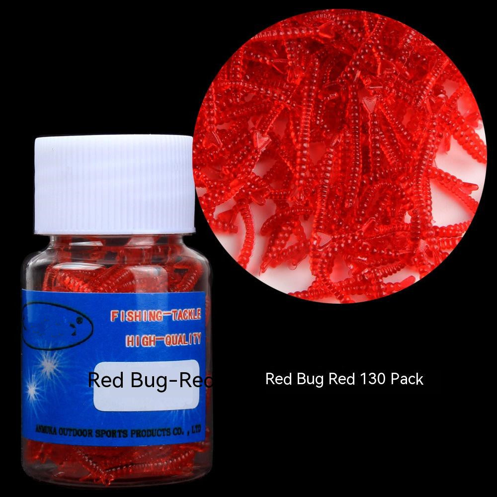 Soft Bait Fake Worm Mealworm Earthworm Red Bottled Bionic Lure